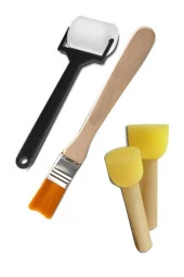 parmak boyasıyla Bebek El Ayak İzi Tuval Boyama Seti thumbnail 2