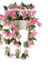 Nettenevime Yapay Çiçek Toz Pembe Begonvil Küpeşte Askılı Saksıda Balkon Çiçeği Çiçek Sepeti - 2