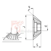 ZPS-FN Konik Alın Freze 60° 160mm DIN 842 - 2