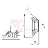 ZPS-FN Konik Alın Freze 50° 125mm DIN 842 thumbnail 2