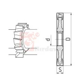 ZPS-FN Kanal Freze 125x16mm 27 Göbek DIN 138 - 1