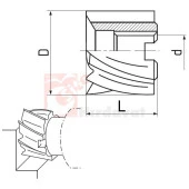 ZPS-FN Vals Alın Freze 50mm DIN 1880 thumbnail 2