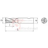 ZPS-FN Kısa Parmak Freze 22mm DIN 844 - 2