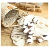 Nettenevime Doğal Pamuk Dalı Dekratif Kuru Çiçek  Yapay Çiçek 1 ADET Pamuk Topu thumbnail 8