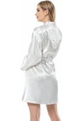 Kadın Gelin  Bride Nakışlı Saten Sabahlık Krdl - 8