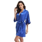 Kadın Gelin  Bride Nakışlı Saten Sabahlık Krdl - 3