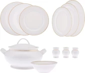 Emsan Yemek Takımı 60 Parça New Bone Yeni Marly Gold - 1