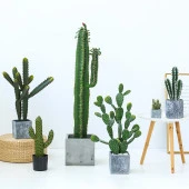 Nettenevime Yapay Çiçek Kaktüs Ağacı 60cm 3Köşeli 3Boy Set sk4020 thumbnail 8