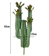 Nettenevime Yapay Çiçek Kaktüs Ağacı 4kollu Kızıl Yapraklı 70*22cm 4027 thumbnail 2