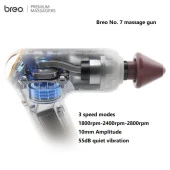 Breo Massage Gun M0220 - Isı Terapili, Fırçasız Motorlu ve Taşınabilir Derin Doku Masaj Tabancası - 10