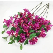 Yapay Çiçek Begonvil Çiçeği Fuşya 80cm Tek Dal Bodrum Çiçeği  Sarkan Çiçek - 3