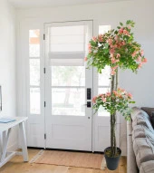 Nettenevime Yapay Ağaç Pembe Begonvil Ağacı 2Gövdeli Doğal Salex Dallar 2katlı 180cm thumbnail 3