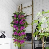 Yapay Çiçek Mor Begonvil Çiçeği 9 Dallı 100cm Sarkan Çiçek - 3