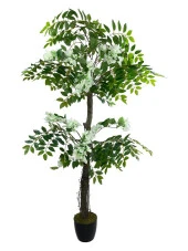 Nettenevime Yapay Ağaç Beyaz Begonvil Ağacı 130cm Doğal Salex Dallı thumbnail 1