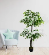 Nettenevime Yapay Ağaç Beyaz Begonvil Ağacı 130cm Doğal Salex Dallı thumbnail 6