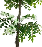 Nettenevime Yapay Ağaç Beyaz Begonvil Ağacı 130cm Doğal Salex Dallı thumbnail 7