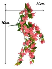 Nettenevime Yapay Çiçek Pembe Begonvil Çiçeği 8Dallı 70cm Sarkan Çiçek thumbnail 4