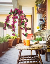 Nettenevime Yapay Çiçek Begonvil Fuşya Pembe Sarkaç Askılı Saksıda Balkon Çiçeği Çiçek Sepeti - 2