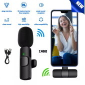 Android Ve İOS Telefon Uyumlu Mikrofon  Youtuber, Tiktok, Skype  Kablosuz Yaka Mikrofonu - 2