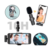 Android Ve İOS Telefon Uyumlu Mikrofon  Youtuber, Tiktok, Skype  Kablosuz Yaka Mikrofonu - 4