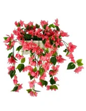 Nettenevime Yapay Çiçek Pembe Begonvil Küpeşte Askılı Saksıda Balkon Çiçeği Çiçek Sepeti thumbnail 1