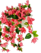 Nettenevime Yapay Çiçek Pembe Begonvil Küpeşte Askılı Saksıda Balkon Çiçeği Çiçek Sepeti thumbnail 4