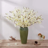 Nettenevime Nettenevime Yapay Çiçek Bahardalı Japon Kiraz Çiçeği 9 Dallı 40cm Beyaz thumbnail 7