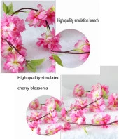 Nettenevime Yapay Çiçek Bahardalı 180cm Dolanabilen Model Japon Kiraz Çiçeği Pembe thumbnail 5
