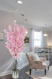 Nettenevime Yapay Ağaç Japon Kiraz Çiçeği Bahardalı Ağacı Gür Yapraklı Pembe 180cm thumbnail 6