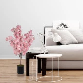 Nettenevime Yapay Ağaç Pembe Bahardalı Ağacı 80 cm Ağacı Japon Kiraz Çiçeği Saksılı thumbnail 2