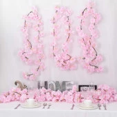 Nettenevime Yapay Çiçek Bahardalı 180cm Dolanabilen Model Japon Kiraz Çiçeği Pembe Açık thumbnail 5