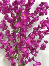 Nettenevime Yapay Ağaç Bahardalı Ağacı Mor Japon Kiraz Çiçeği Sakura Çiçeği 127x70cm Siyah Plastik Saksılı thumbnail 2