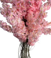 Nettenevime Yapay Ağaç Pembe Sakura Bahardalı Ağacı Siyah Uzun Kumsal Vazoda 200cm - 4