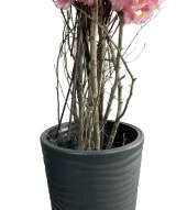 Nettenevime Yapay Ağaç Pembe Sakura Bahardalı Ağacı Siyah Uzun Kumsal Vazoda 200cm - 7