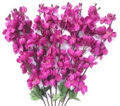 Nettenevime Yapay Çiçek Bahardalı Japon Kiraz Çiçeği 7 Dallı 57cm Mor - 4