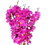 Nettenevime Yapay Çiçek Bahardalı Japon Kiraz Çiçeği 7 Dallı 57cm Mor - 5