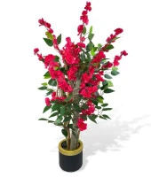 Nettenevime Yapay Ağaç Fuşya Bahardalı Elma Çiçeği Ağacı100cm Yeşil Yapraklı thumbnail 1