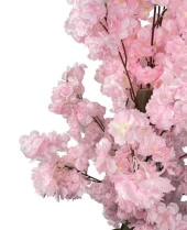 Yapay Ağaç Bahardalı Ağacı Pembe Japon Kiraz Çiçeği Sakura Çiçeği 80cm Siyah Plastik Saksılı - 4