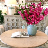 Nettenevime Yapay Çiçek 3Dal Begonvil Çiçeği Fuşya 80cm Tek Dal Bodrum Çiçeği Sarkan Çiçek thumbnail 8