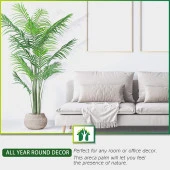 Nettenevime Yapay Ağaç Areka Ağacı Palmiye Ağacı Salon Bitkisi 160cm 12Yaprak thumbnail 2