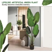 Nettenevime Yapay Ağaç Muz Ağacı Salon Bitkisi 180cm 17Yaprak thumbnail 5