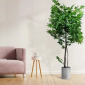 Nettenevime Yapay Ağaç Yeşil Çınar Ağacı 180 cm 1.Kalite Yapay Çiçek Dekoru thumbnail 2