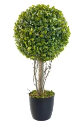 Nettenevime Yapay Ağaç Şimşir Top Tek Toplu 23cmx45cm Siyah Saksılı thumbnail 1