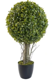 Nettenevime Yapay Ağaç Şimşir Top Tek Toplu 28x48cm Siyah Saksılı - 1