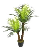 Nettenevime Yapay Ağaç 2 Dal 100cm Areka Palmiye Ağacı Areka 2Katlı Salon Çiçeği Yapay Çiçek - 1