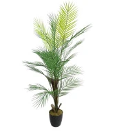 Nettenevime Yapay Ağaç Areka Ağacı Palmiye Ağacı Salon Bitkisi Doğal Palmiye Lifi Gövde 130 cm 20 Yaprak thumbnail 1