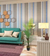 Nettenevime Yapay Ağaç Areka Ağacı Palmiye Ağacı Salon Bitkisi Doğal Palmiye Lifi Gövde 130 cm 20 Yaprak thumbnail 4