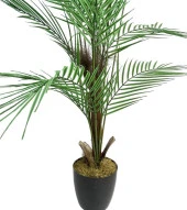 Nettenevime Yapay Ağaç Areka Ağacı Palmiye Ağacı Salon Bitkisi Doğal Palmiye Lifi Gövde 130 cm 20 Yaprak thumbnail 7