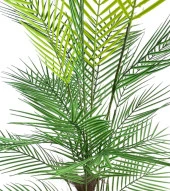 Nettenevime Yapay Ağaç Areka Ağacı Palmiye Ağacı Salon Bitkisi Doğal Palmiye Lifi Gövde 130 cm 20 Yaprak thumbnail 8