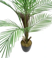 Nettenevime Yapay Ağaç Areka Ağacı Palmiye Ağacı Salon Bitkisi Doğal Palmiye Lifi Gövde 130 cm 20 Yaprak thumbnail 9